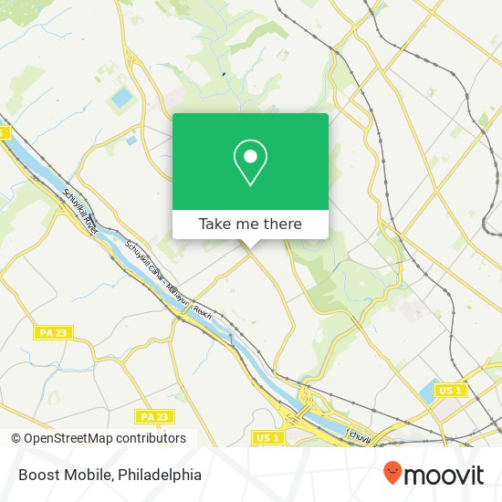 Mapa de Boost Mobile