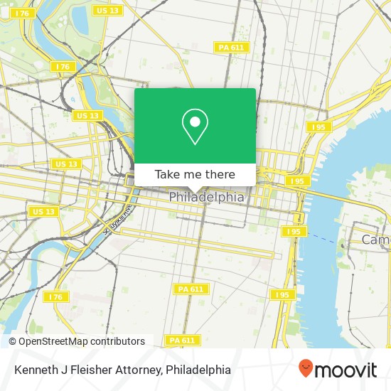 Kenneth J Fleisher Attorney map