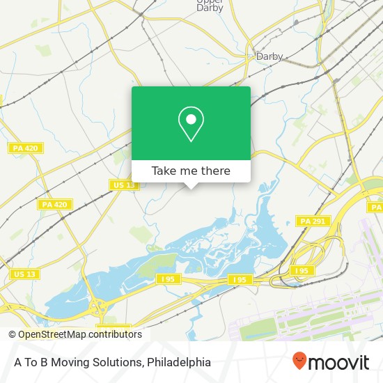 A To B Moving Solutions map