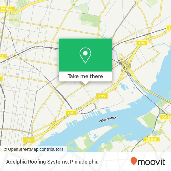 Adelphia Roofing Systems map
