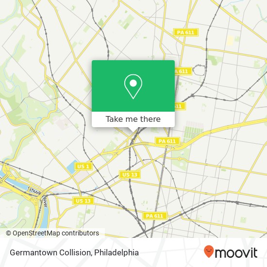 Mapa de Germantown Collision