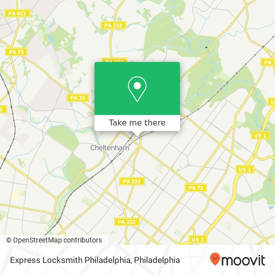 Express Locksmith Philadelphia map