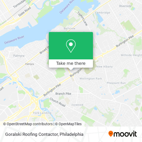 Goralski Roofing Contactor map
