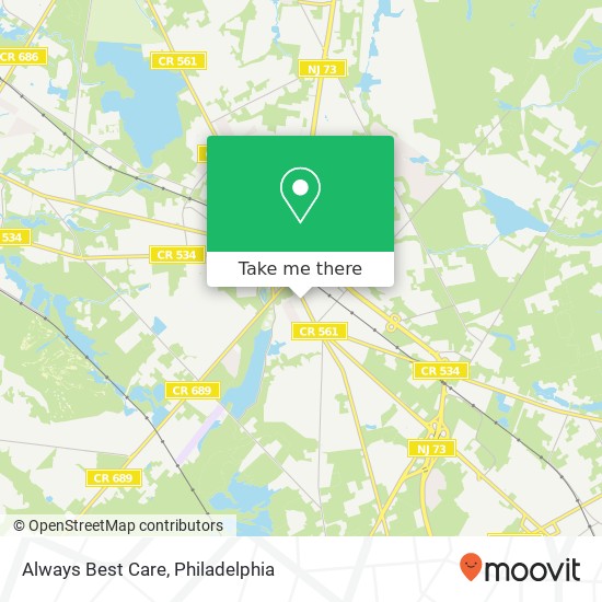 Mapa de Always Best Care