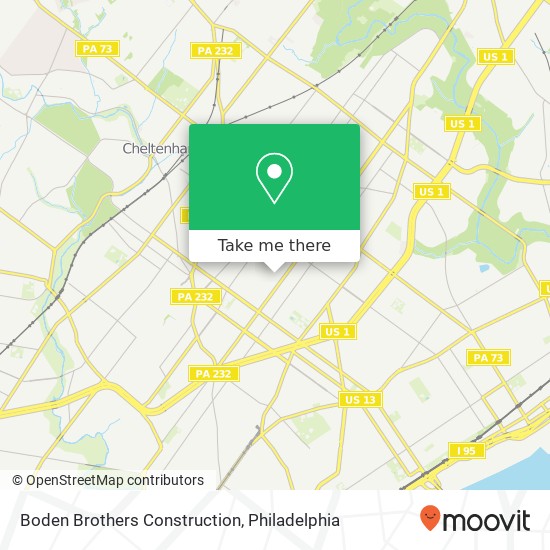 Boden Brothers Construction map