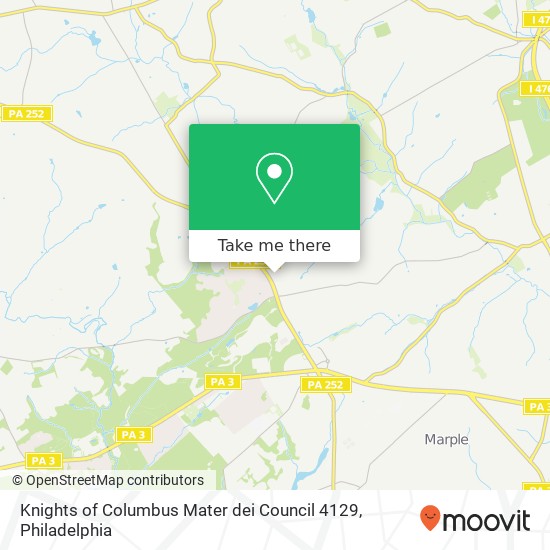 Knights of Columbus Mater dei Council 4129 map