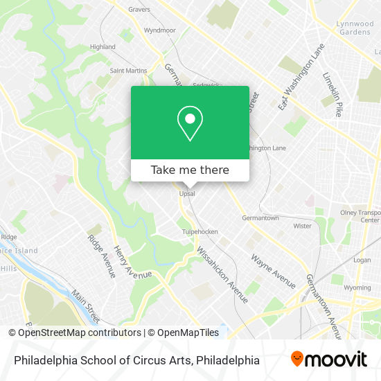 Mapa de Philadelphia School of Circus Arts