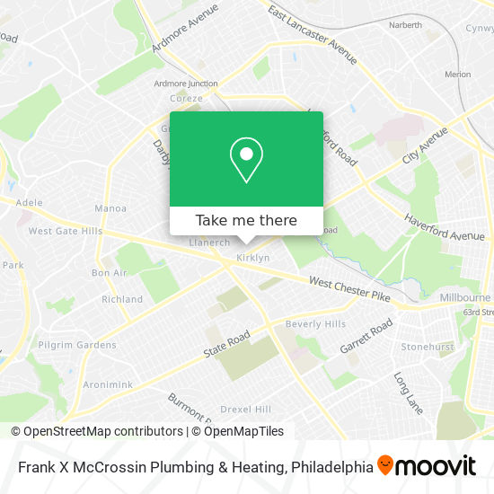 Frank X McCrossin Plumbing & Heating map