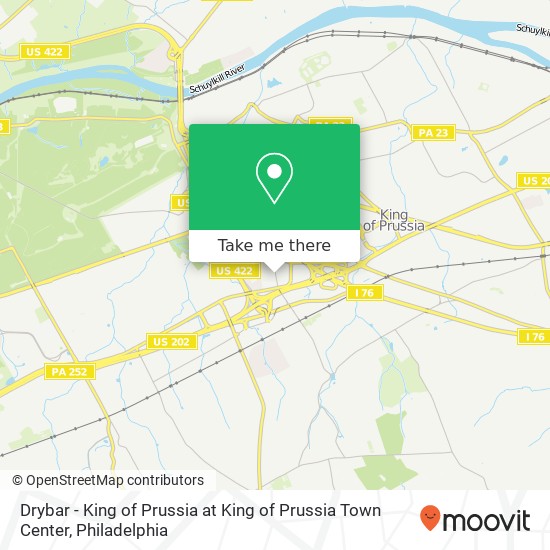 Drybar - King of Prussia at King of Prussia Town Center map