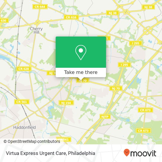 Virtua Express Urgent Care map