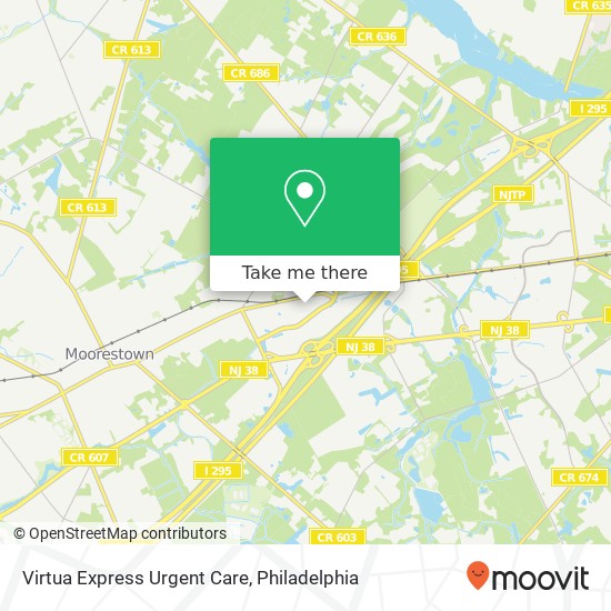 Virtua Express Urgent Care map