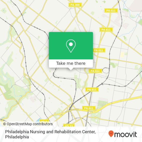 Philadelphia Nursing and Rehabilitation Center map