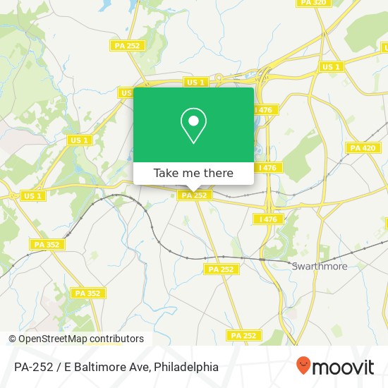PA-252 / E Baltimore Ave map