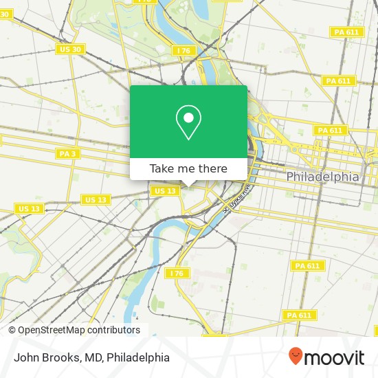 John Brooks, MD map