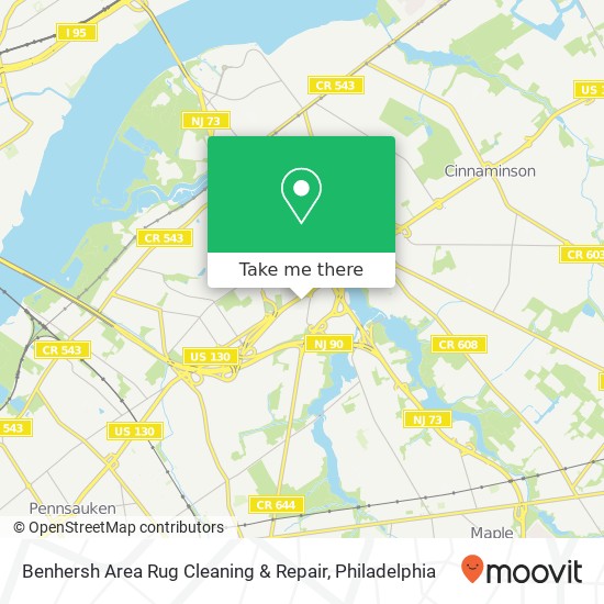 Mapa de Benhersh Area Rug Cleaning & Repair