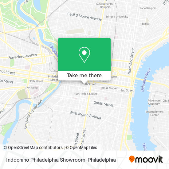 Indochino Philadelphia Showroom map