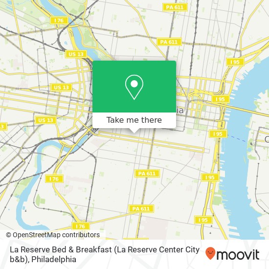 Mapa de La Reserve Bed & Breakfast (La Reserve Center City b&b)