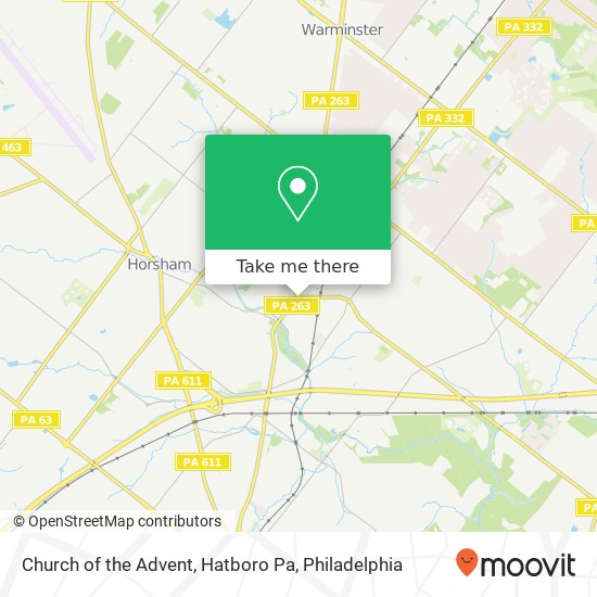 Mapa de Church of the Advent, Hatboro Pa