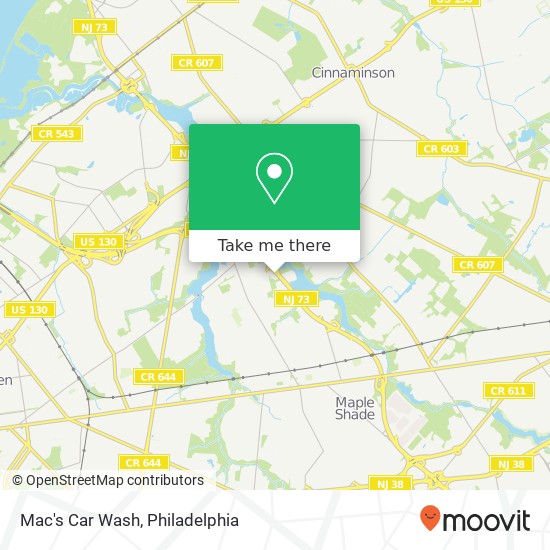 Mac's Car Wash map