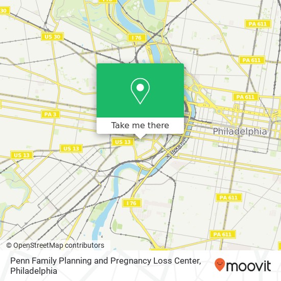 Penn Family Planning and Pregnancy Loss Center map