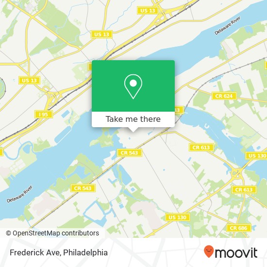 Mapa de Frederick Ave