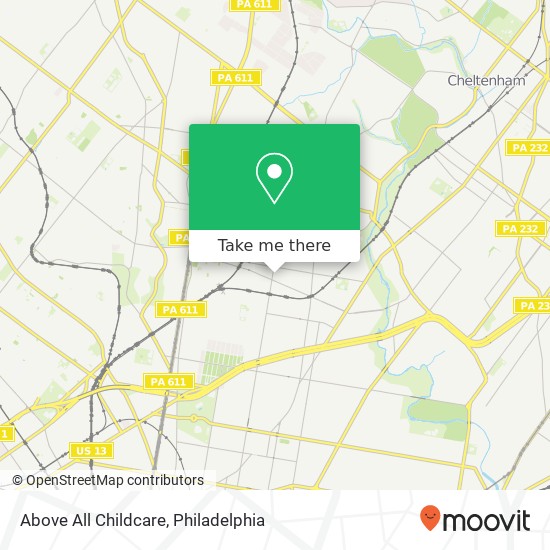 Above All Childcare map