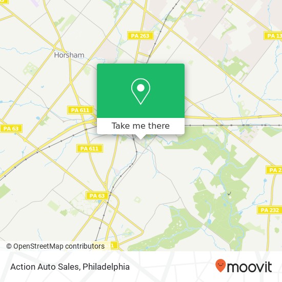 Action Auto Sales map