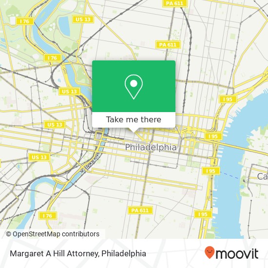 Margaret A Hill Attorney map