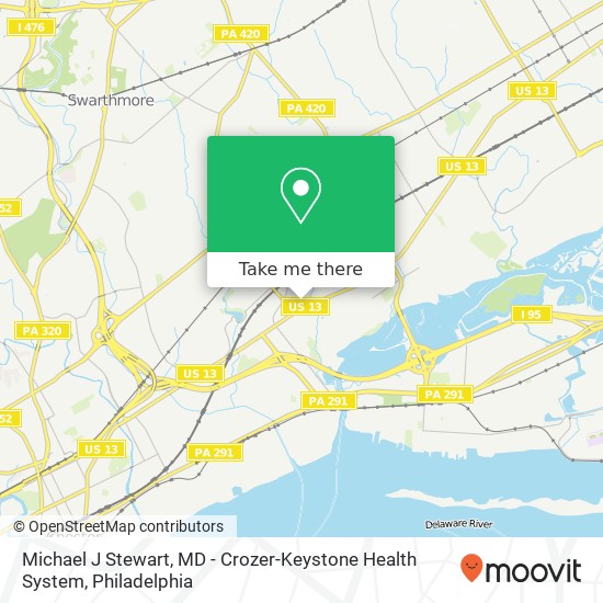 Mapa de Michael J Stewart, MD - Crozer-Keystone Health System