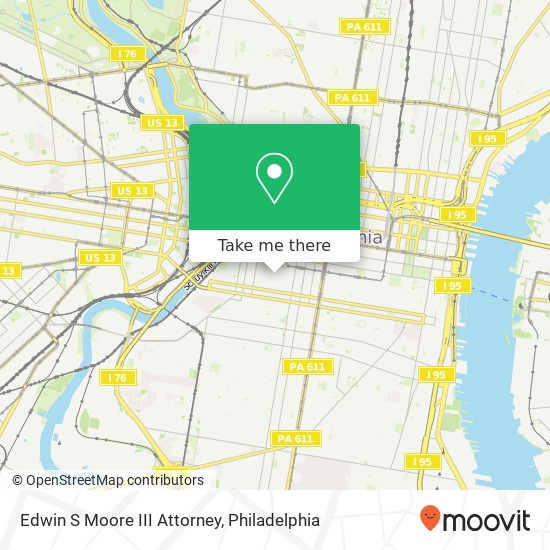 Edwin S Moore III Attorney map