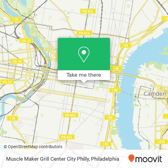 Mapa de Muscle Maker Grill Center City Philly