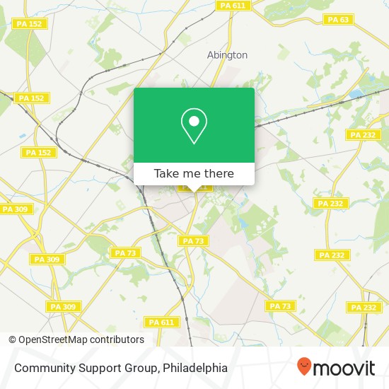 Community Support Group map