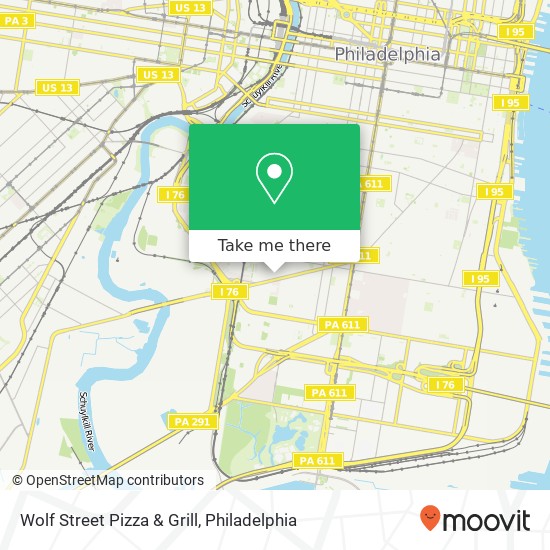 Mapa de Wolf Street Pizza & Grill