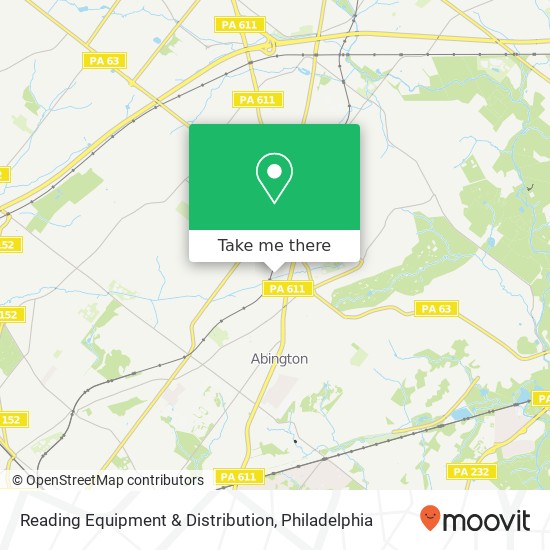 Mapa de Reading Equipment & Distribution