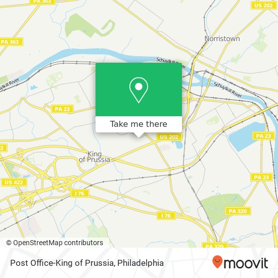 Mapa de Post Office-King of Prussia