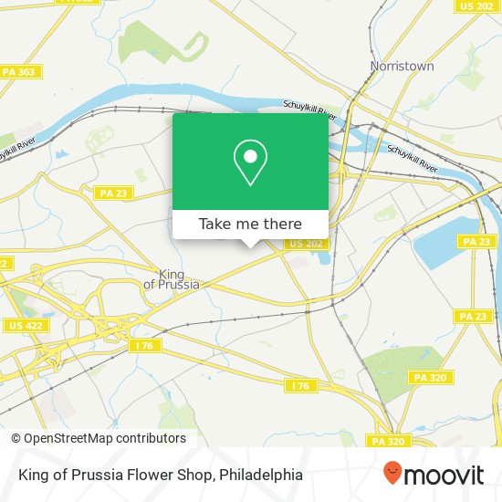 King of Prussia Flower Shop map