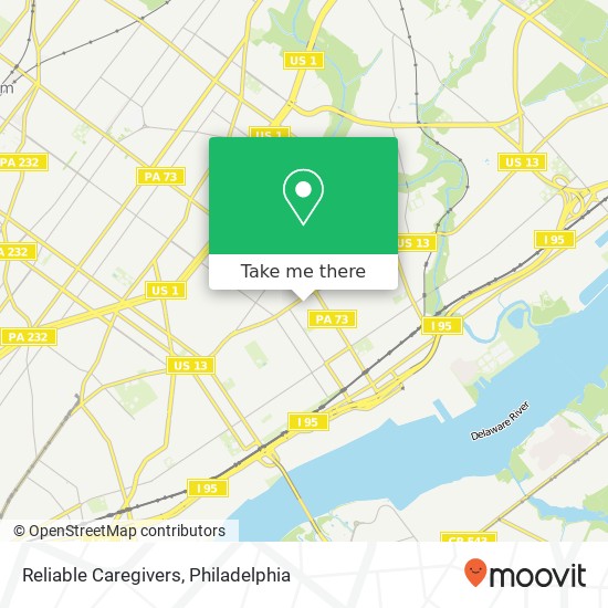 Reliable Caregivers map