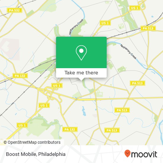 Mapa de Boost Mobile