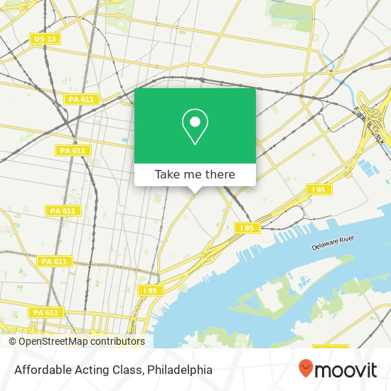 Affordable Acting Class map