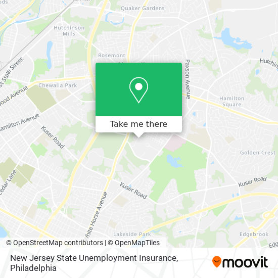 New Jersey State Unemployment Insurance map