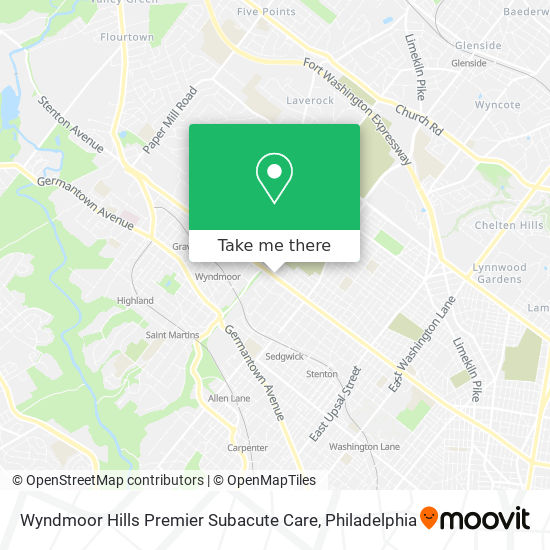 Mapa de Wyndmoor Hills Premier Subacute Care