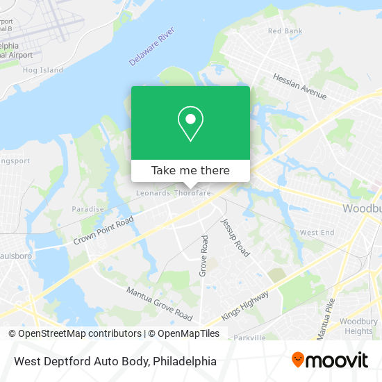 West Deptford Auto Body map