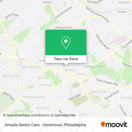 Amada Senior Care - Havertown map