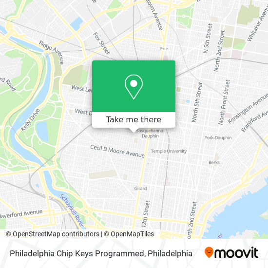 Mapa de Philadelphia Chip Keys Programmed