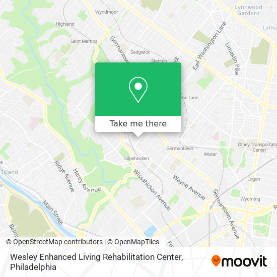 Wesley Enhanced Living Rehabilitation Center map