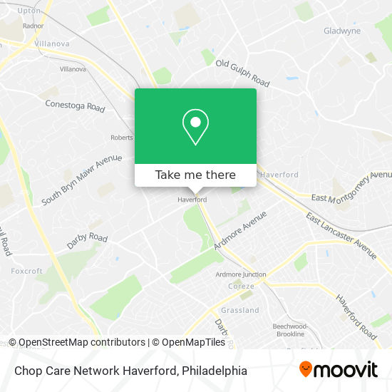 Mapa de Chop Care Network Haverford