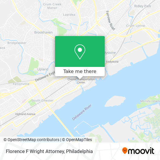 Florence F Wright Attorney map