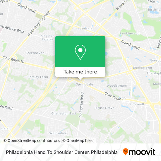 Mapa de Philadelphia Hand To Shoulder Center