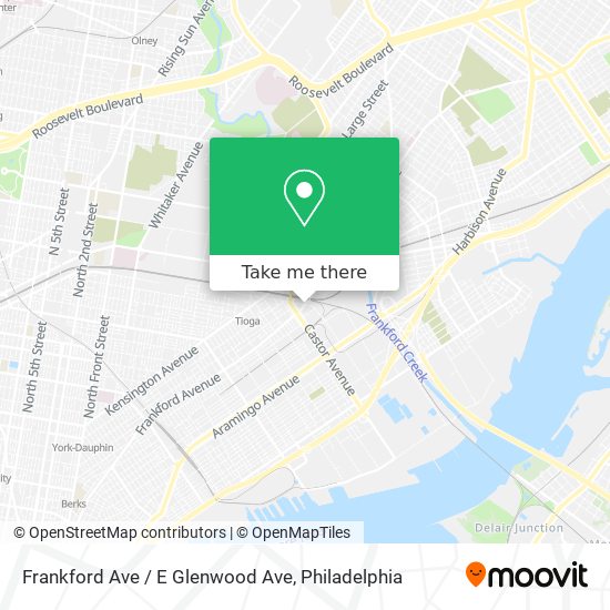 Mapa de Frankford Ave / E Glenwood Ave