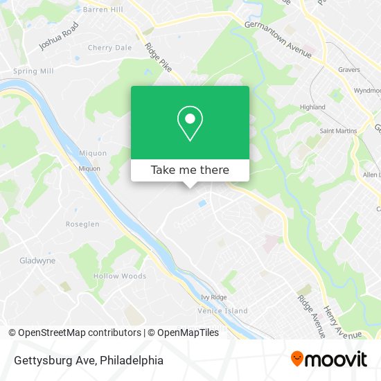 Mapa de Gettysburg Ave